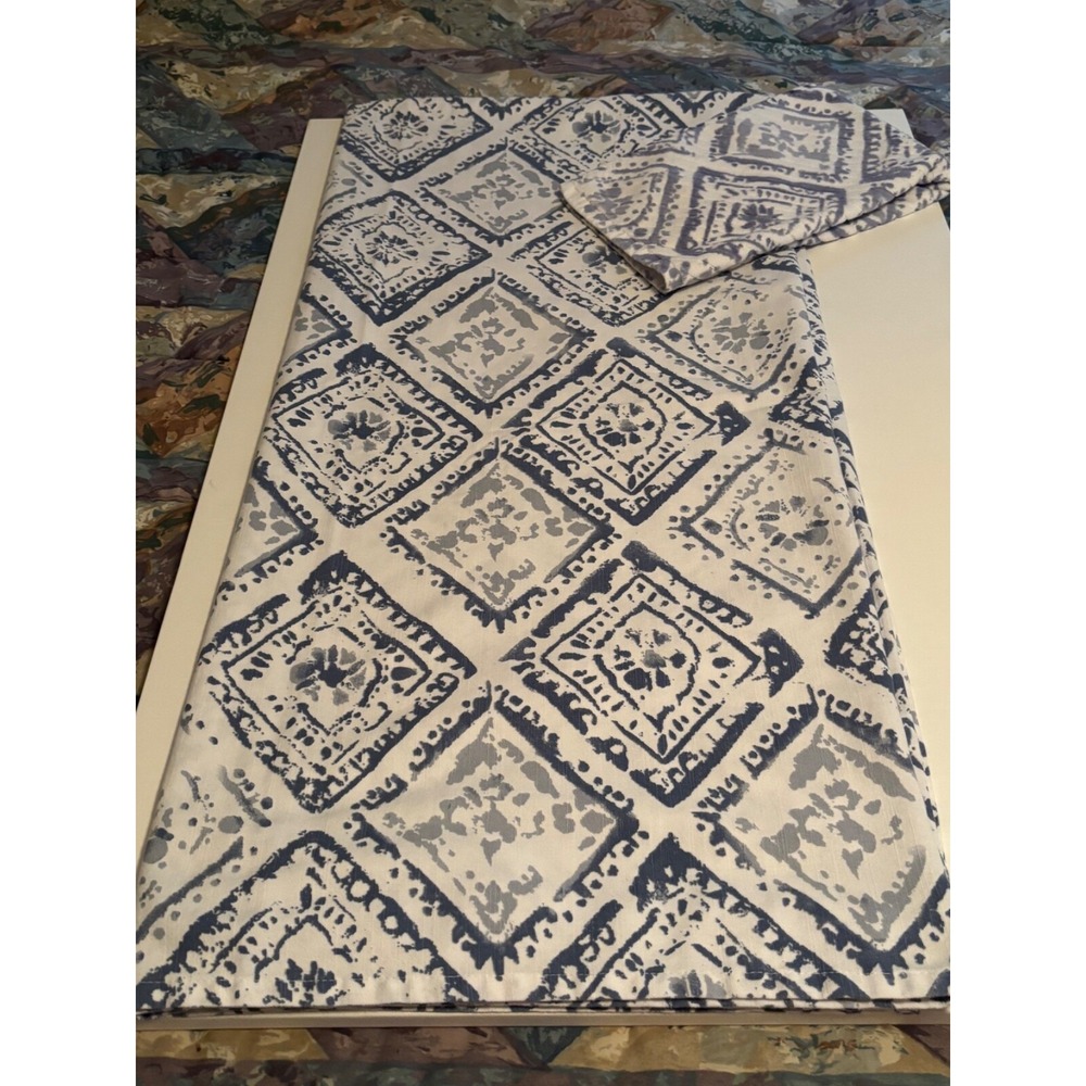 Sonoma shower curtain and hand towel set blue white